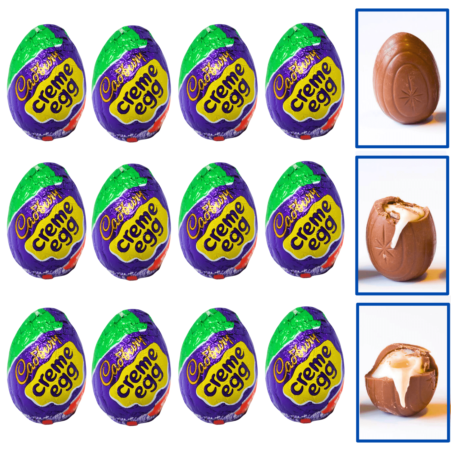 Cadbury Creme Eggs in Classic Gift Box | Easter Dozen (1.2 oz, 12 ct) - Vintage Candy Co.