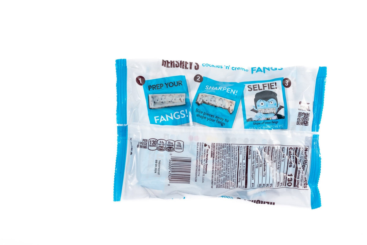HERSHEY'S COOKIES 'N' CREME Fangs, Candy Bag (9.45 oz, 1 ct) Vintage