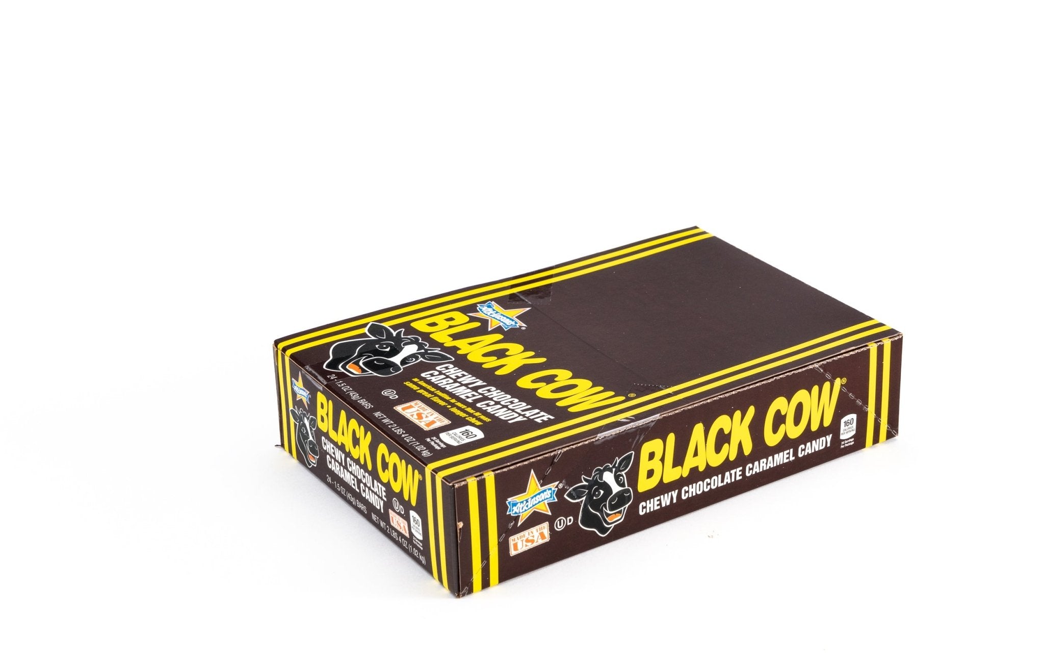 Copy of Black Cow Chewy Chocolate Caramel Bar Bulk Pack (1.5 oz, 24 Ct.) - Vintage Candy Co.