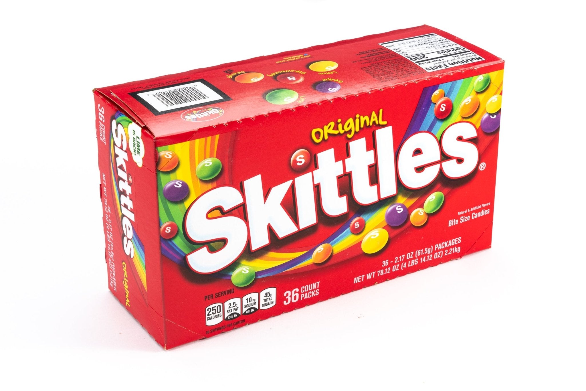 Original Skittles Wild Berry Bite Size Candies Bulk Box (2.17 oz, 36 ct.) - Vintage Candy Co.