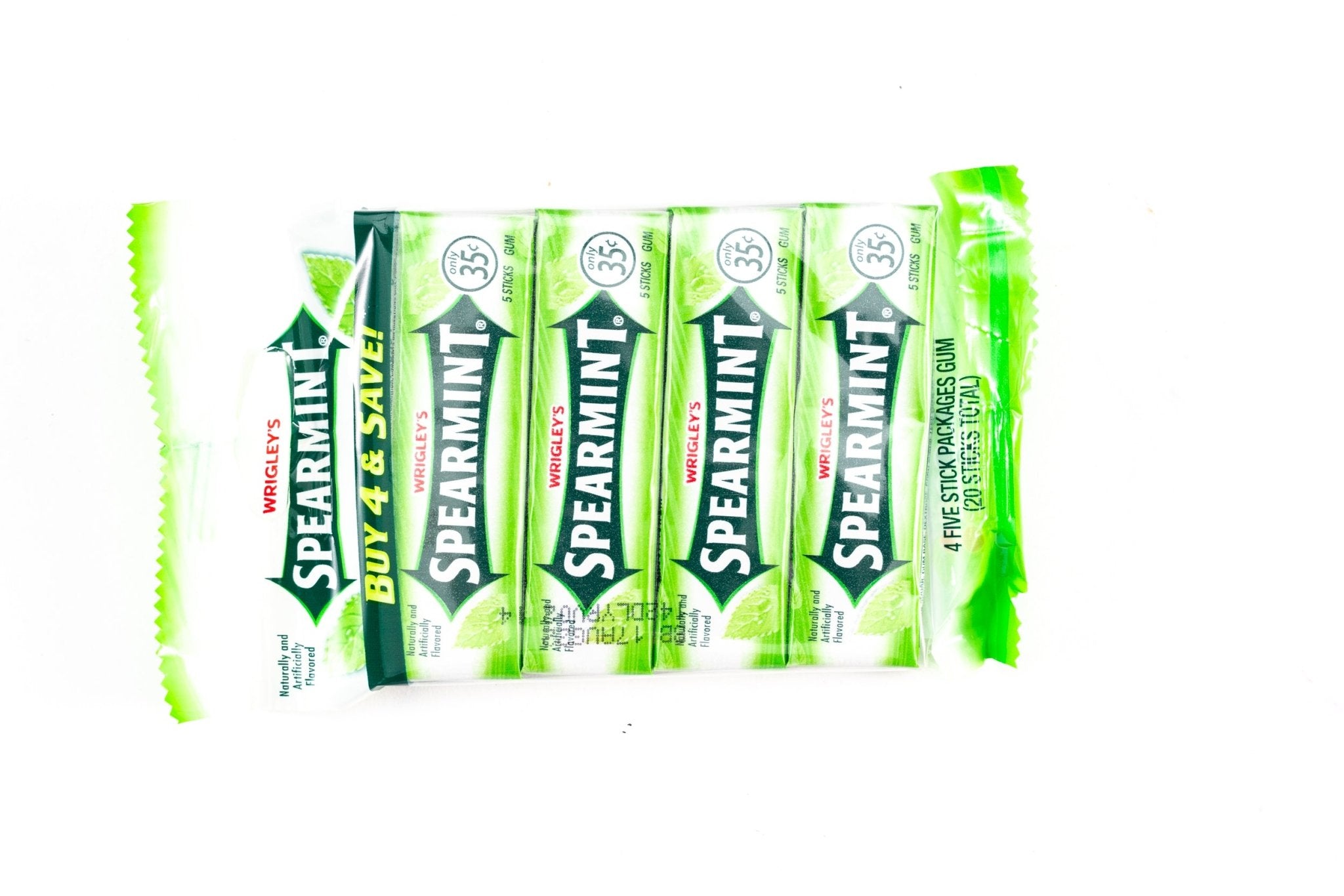 Wrigley's Spearmint Gum - Classic Flavor - Bulk Box (1.764 oz, 10 ct.) - Vintage Candy Co.