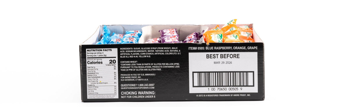 Sweets ZOTZ - Blue Raspberry 46 count bag / Single Bag · Andre Prost, Inc.