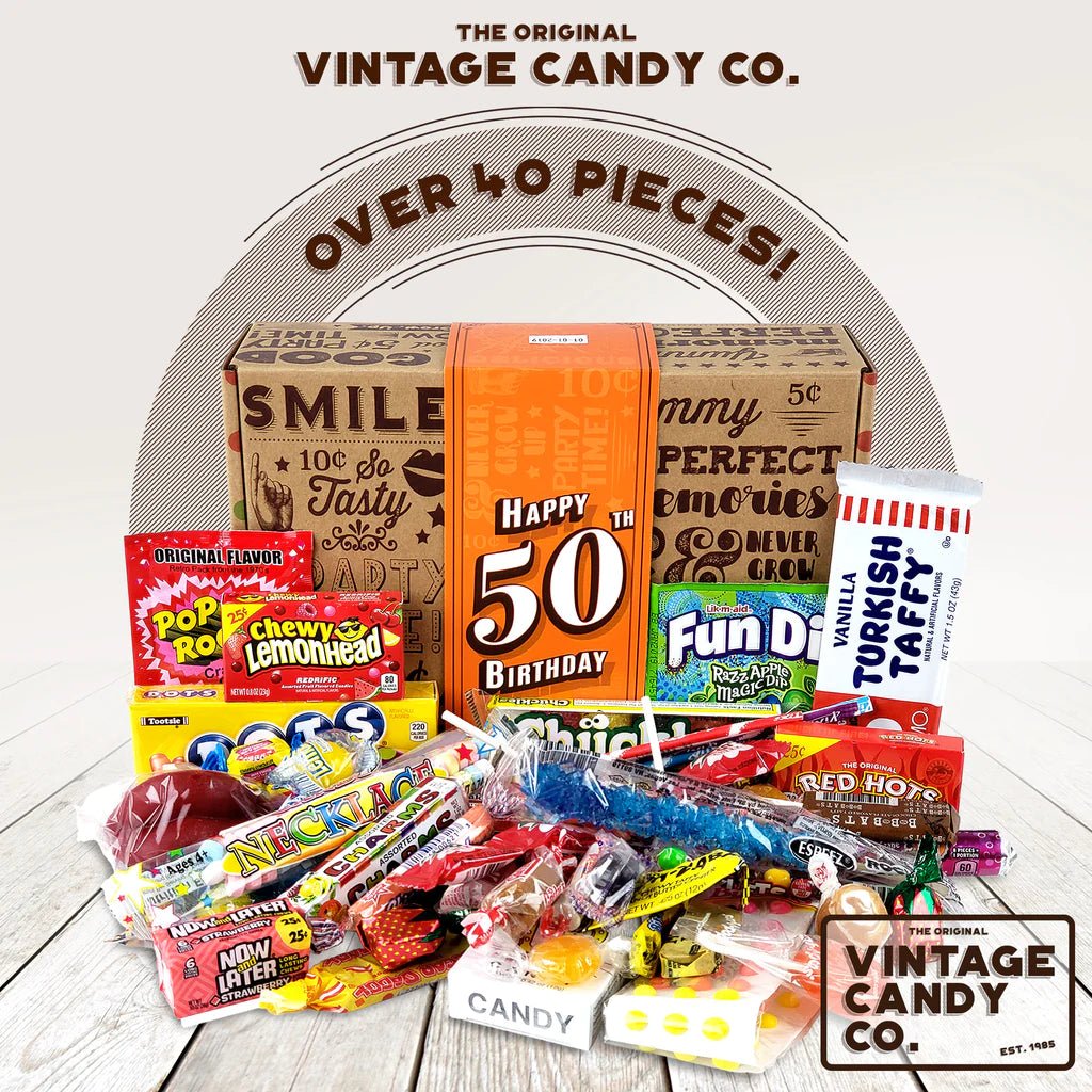 Why You Should Give a Gift to Someone Who is Turning 50 - Vintage Candy Co.