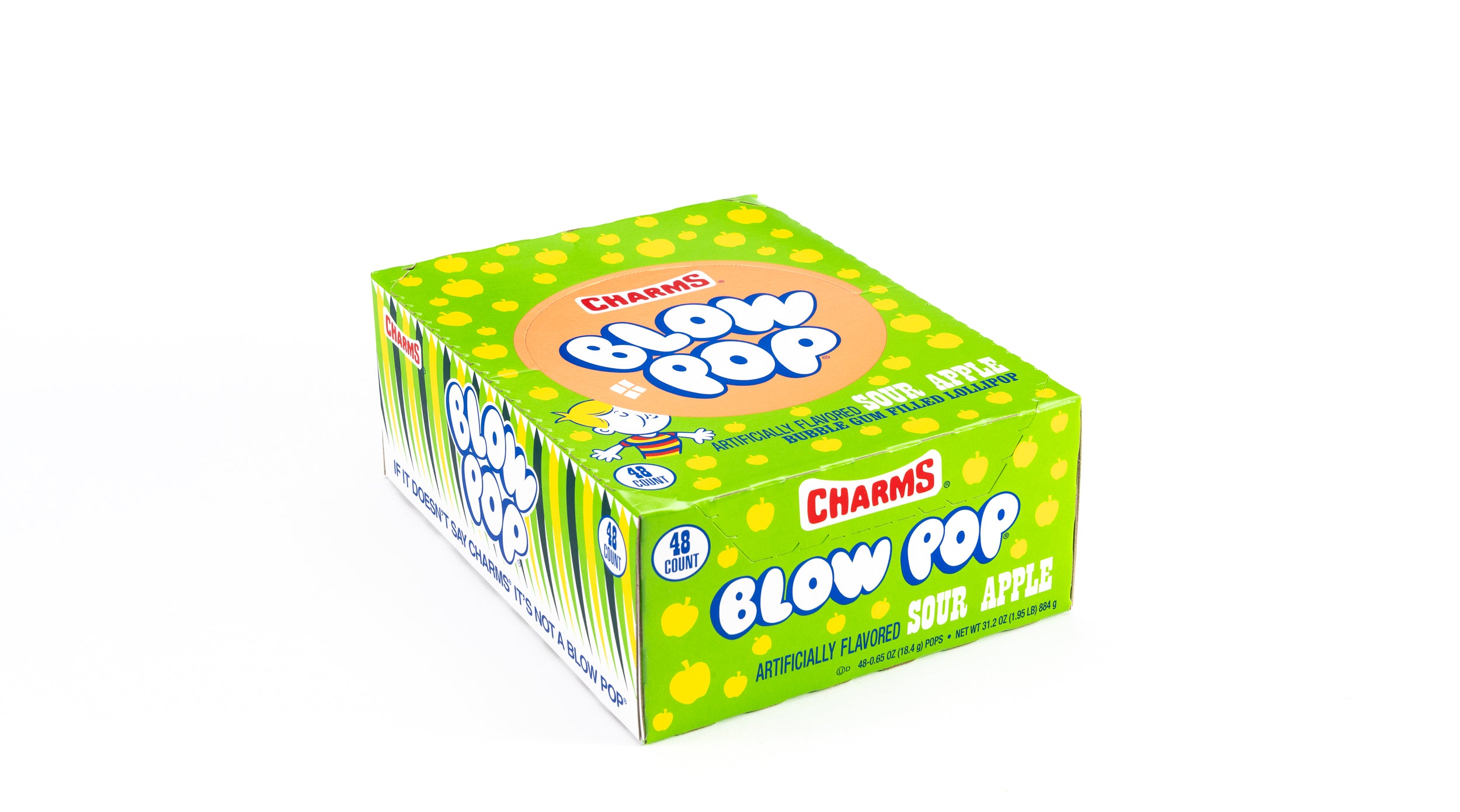 Charms Blow Pop Sour Apple Bulk Box (0.65 oz, 48 ct.)