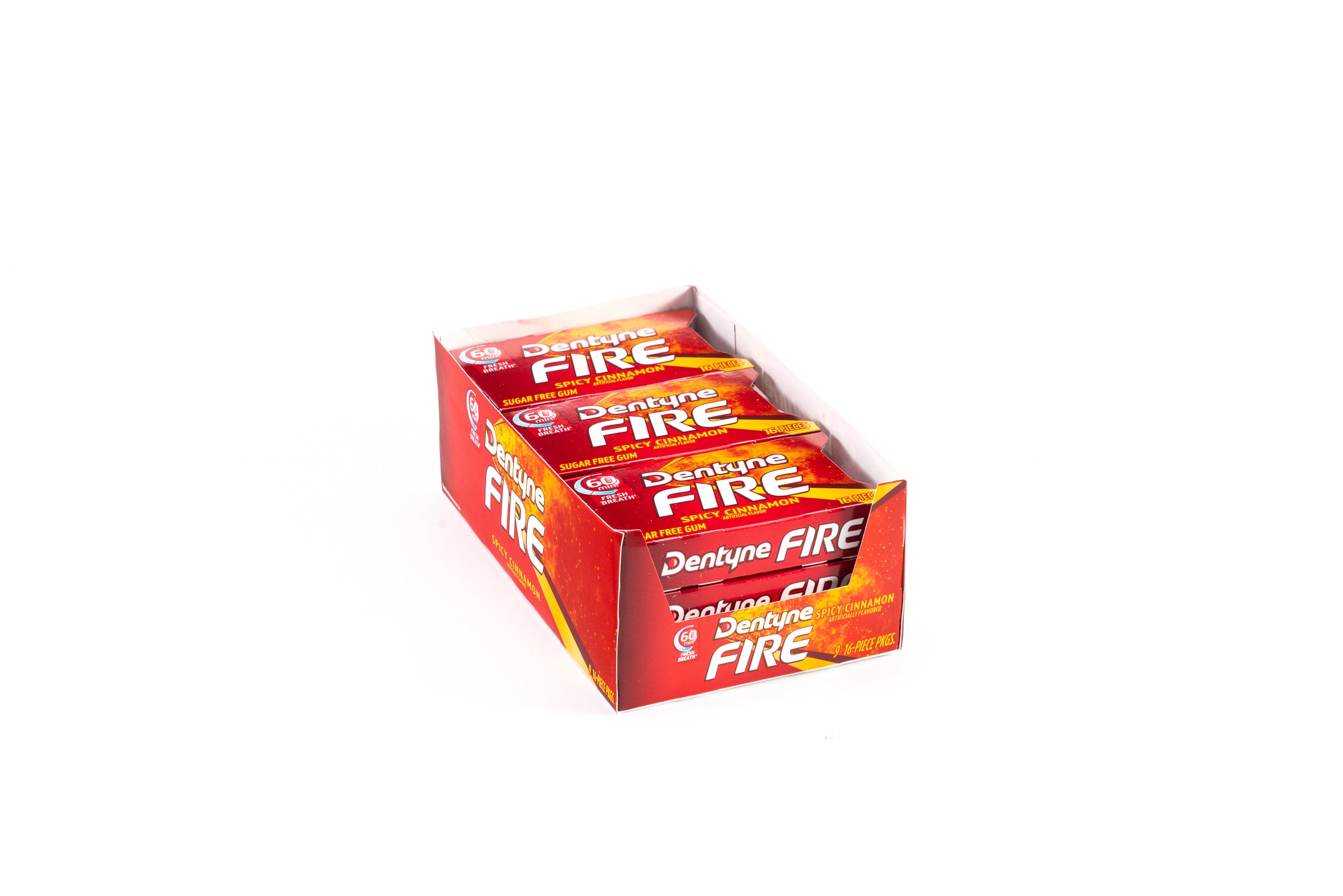 Dentyne Fire Spicy Cinnamon Sugar Free Gum Bulk Box (1.13 oz, 9 ct.)