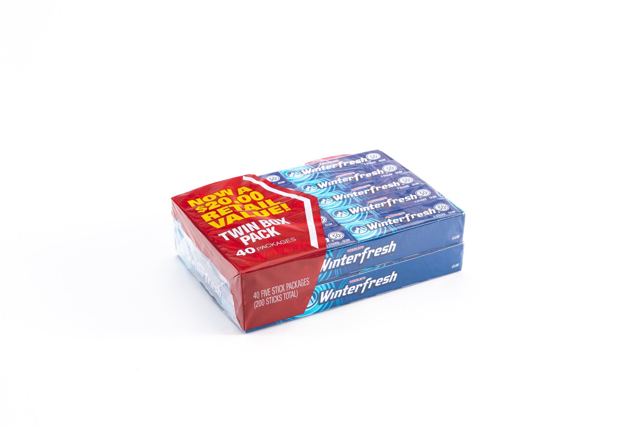 Wrigleys Winterfresh Gum Bar Bulk Twin Pack (0.49 oz, 40 ct.)