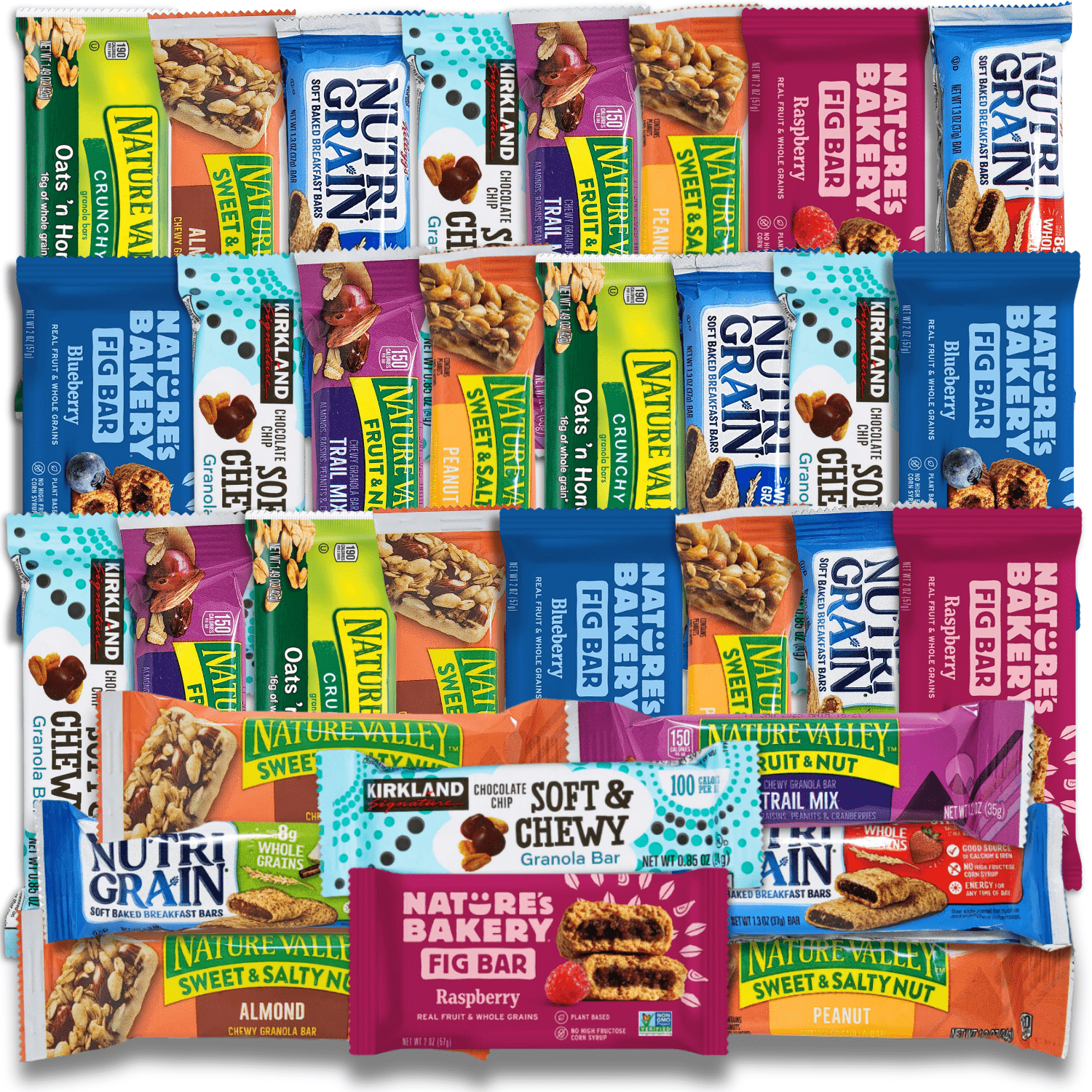 Ultimate Whole Grain & Granola Snack Box Deluxe: Variety Pack of 32 Healthy Snacks Including Granola,Fig, Oat, Fruit & Grains Bars, Fruit Perfect for Families, Travel, and Gifts - Vintage Candy Co.