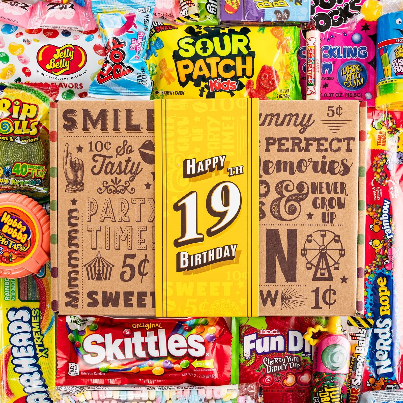 19th Birthday Candy Gift for Teen Girls or Boys. Unique