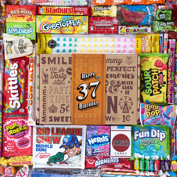 Candy 37 37 Year Old Birthday Candy Gift - 37th Bday Gift for Woman or Man ...