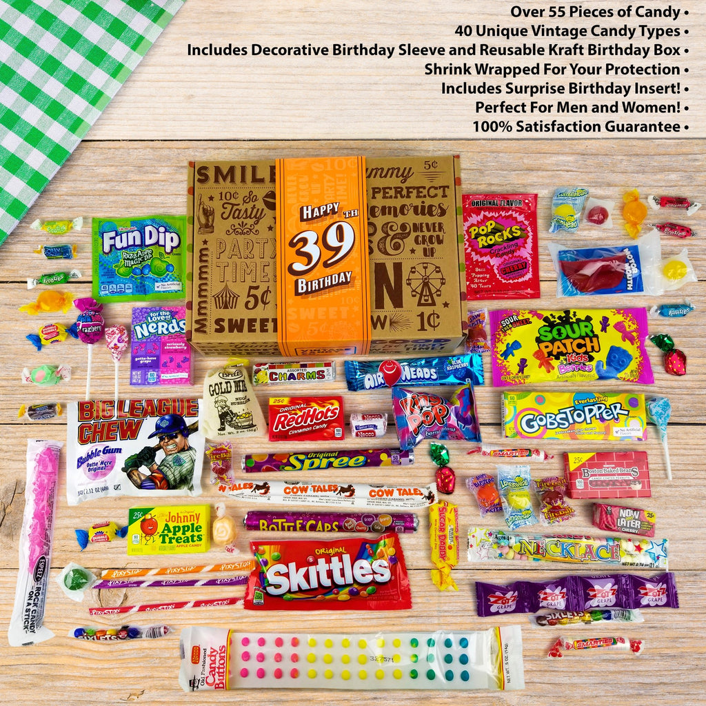 39th Birthday Candy - Gift For 39 Years Old Woman – Vintage Candy Co.