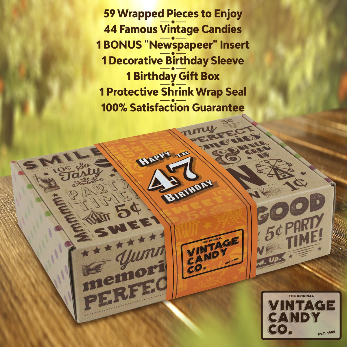 47th Birthday Candy Gift for Woman or Man. Fast & Free Shipping ...