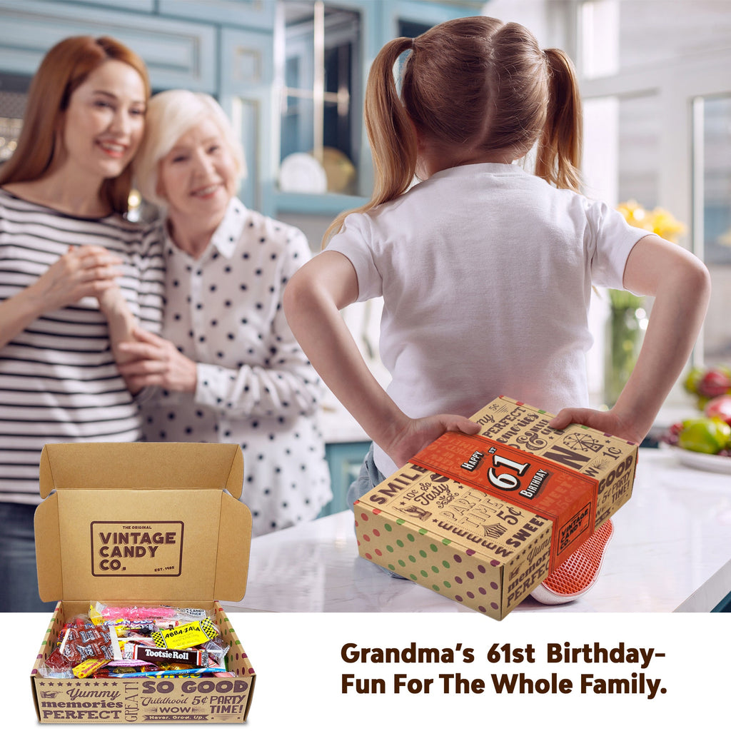 61st Birthday Candy Gift for Woman or Man. Unique Gifts