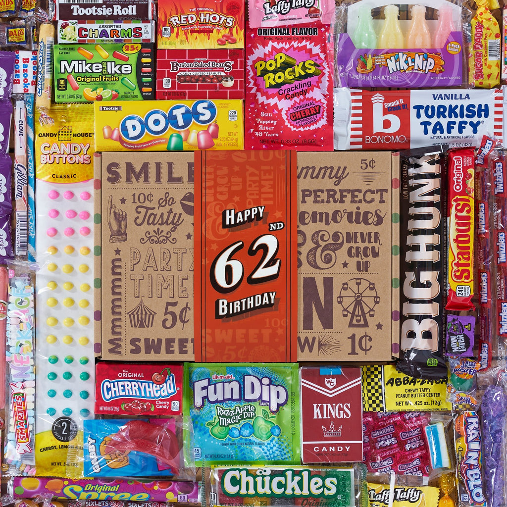 62nd Birthday Retro Candy Gift - Vintage Candy Co.