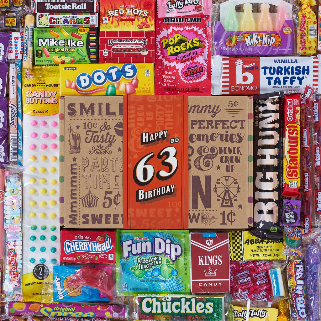63rd Birthday Retro Candy Gift - Vintage Candy Co.