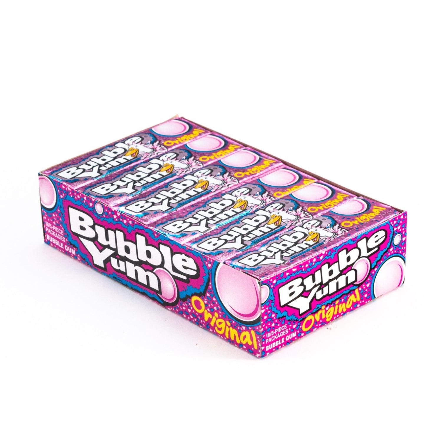 Bubble Yum Original Bubble Gum Bulk Box (1.4 oz, 18 ct.) - Vintage Candy Co.