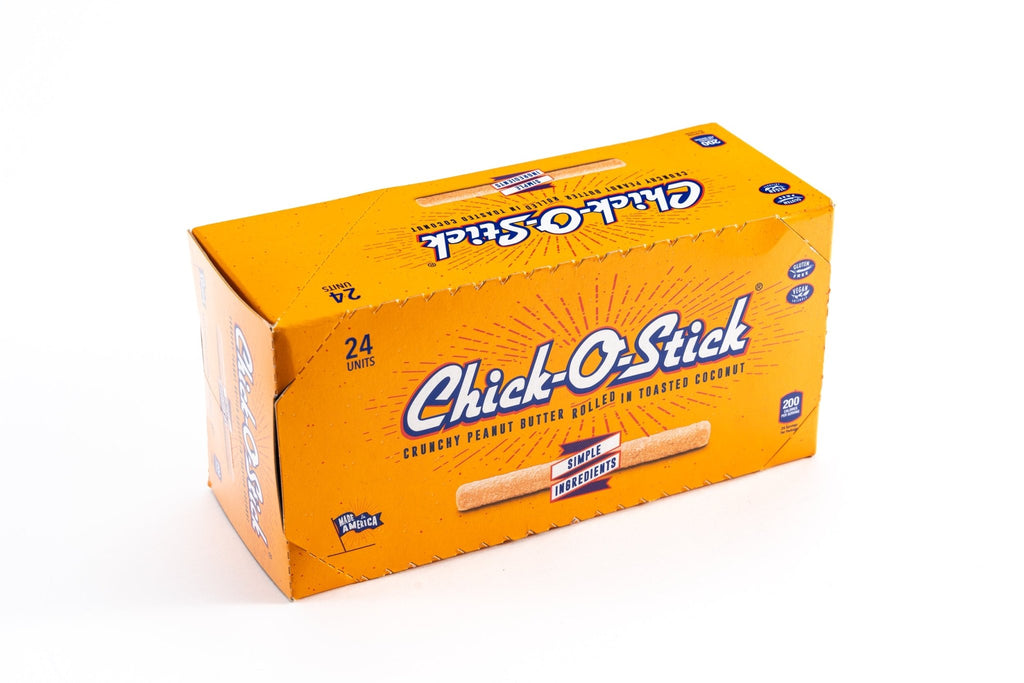 Chicka Stick Chick-O-Stick Peanut Butter Rolled Coconut Candy Bulk Box (1.6 oz, 24 ...