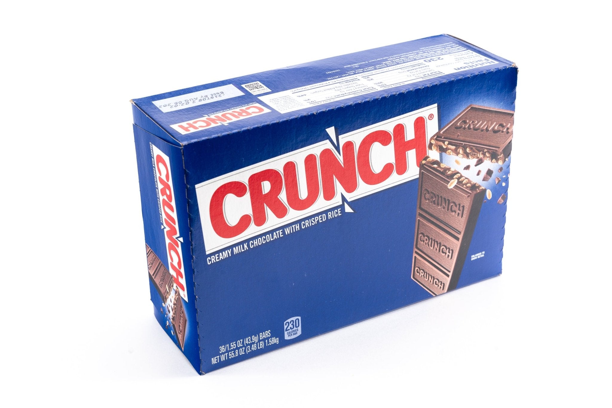 Crunch Creamy Milk Chocolate Candy Bar Bulk Box (1.55 oz, 36 ct ...