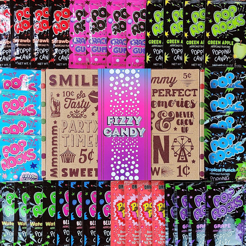 Fizzy Candy Pop Rocks Assortment (36 ct.) - Vintage Candy Co.