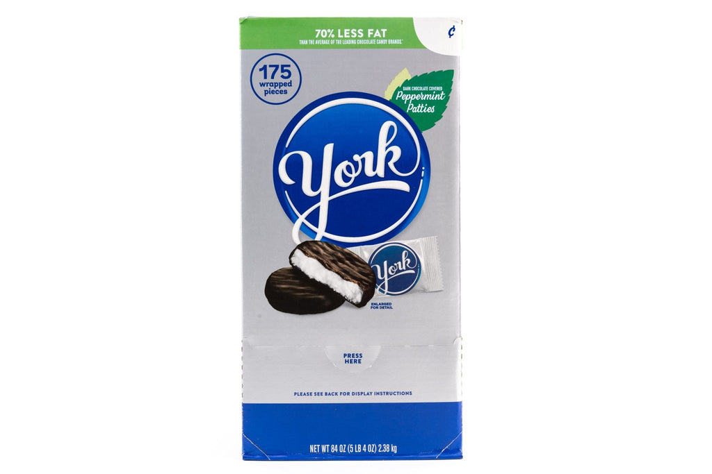 York Dark Chocolate Peppermint Patties Candy Bulk Box (0.48 oz, 175 ct