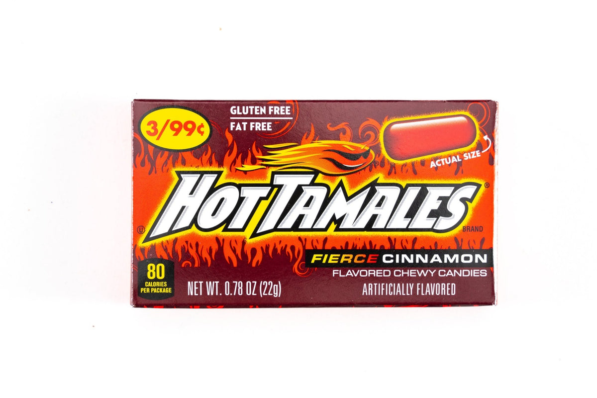 Hot Tamales Fierce Cinnamon Chewy Candy Bulk Box (0.78 oz, 24 ct ...