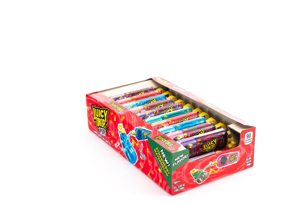 Red Drop Candy Juicy Drop Pop Hard Candy And Sour Gel Bulk Box (0.92 oz, 21 ct ...