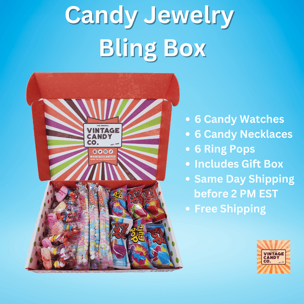 Kids Candy Jewelry Bling Box - 18 Piece Set with Ring Pops, Candy Neck ...