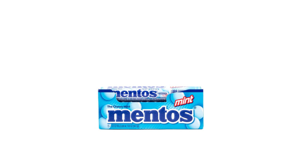 Mentoes Box Mentos Chewy Mint Candy Full Size Roll Bulk Box (1.32 oz, 15 ct ...