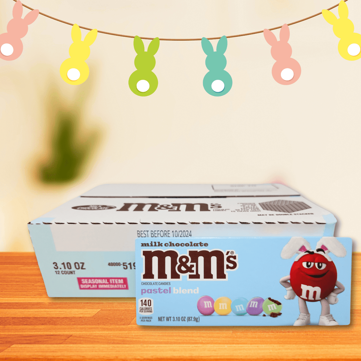 M&Ms Easter Pastel Milk Chocolate Candy Case (3.1 oz, 12 ct) – Vintage ...