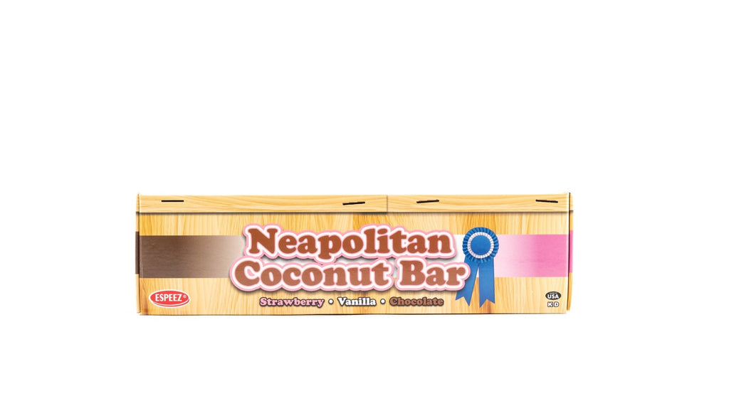 Neapolitan Coconut Slice Candy Bar Bulk Box (2.25 oz, 24 ct.) – Vintage  Candy Co.