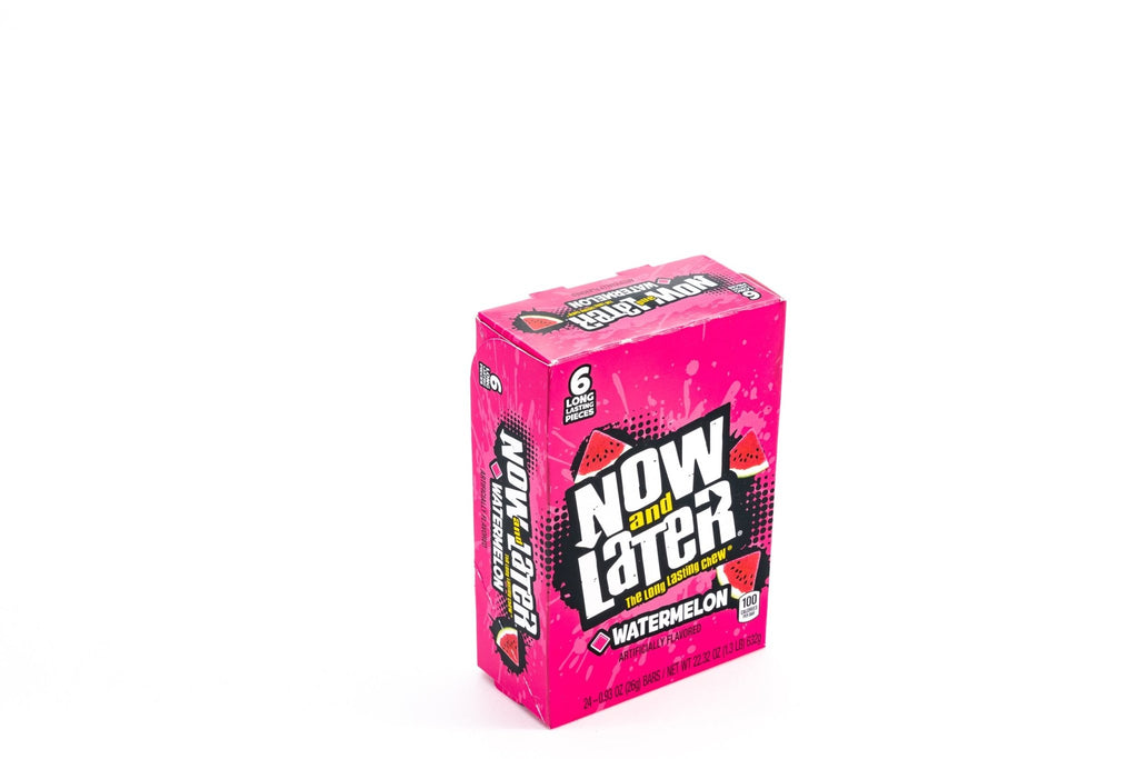 Now and Later Watermelon.12/24ct .93oz - Vintage Candy Co.