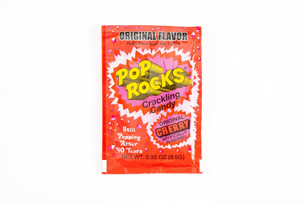 Pock Rocks Candy Pop Rocks Crackling Candy Cherry Flavor Bulk Pack (0.35oz, 24 ct ...