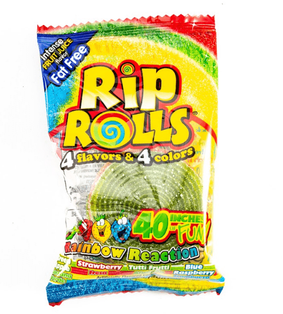Rip Rolls Rainbow Reaction Candy Bulk Pack (1.4 oz, 24 ct.) – Vintage ...