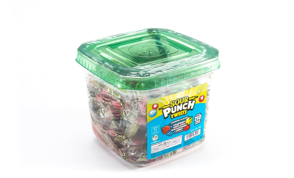 Sour Punch Twists Assorted Flavor Bulk Tub (0.2 oz, 210 ct.) - Vintage Candy Co.