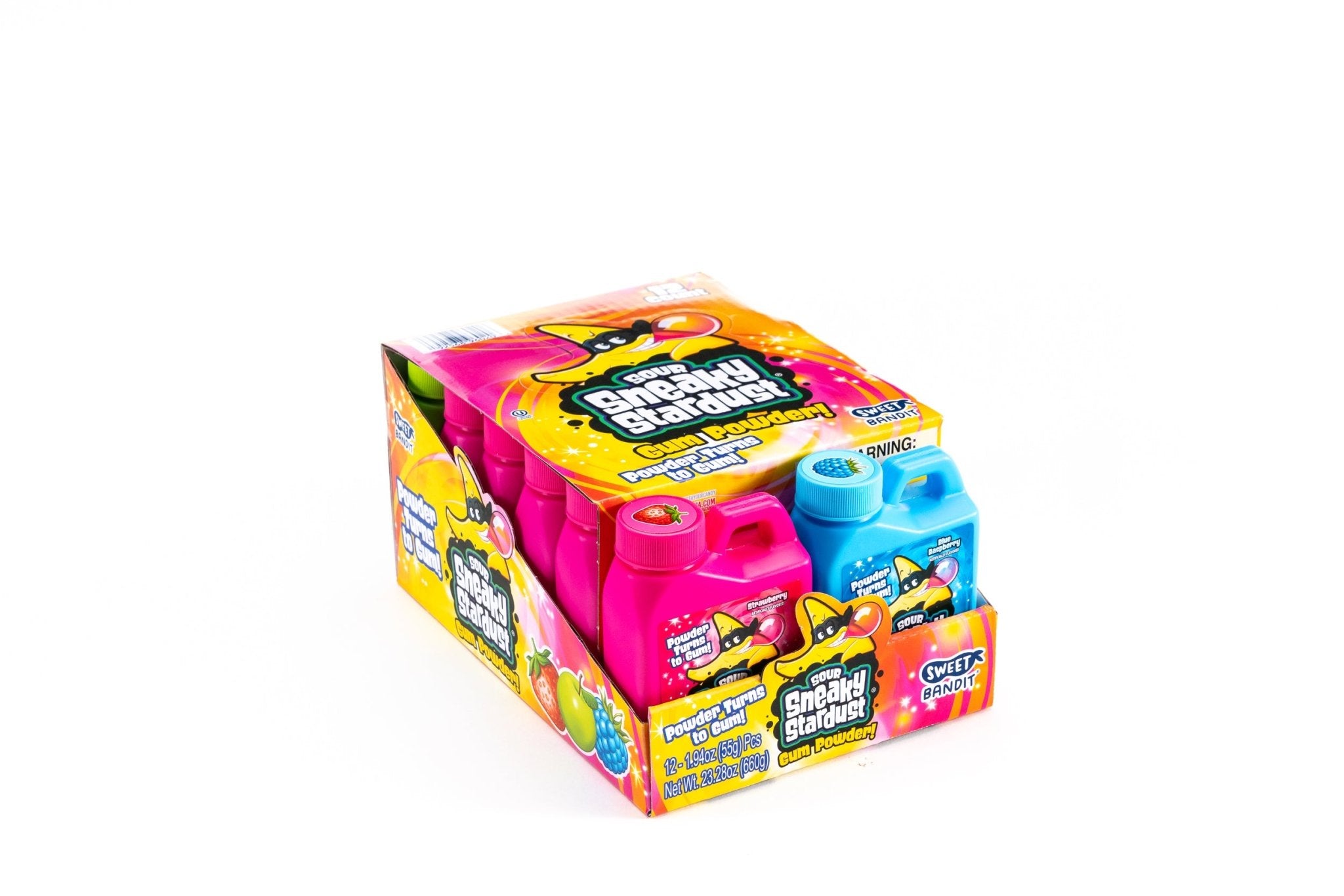 Sweet Bandit - Sour Sneaky Stardust Gum Powder Bulk Box (1.94 oz, 12ct,) - Vintage Candy Co.