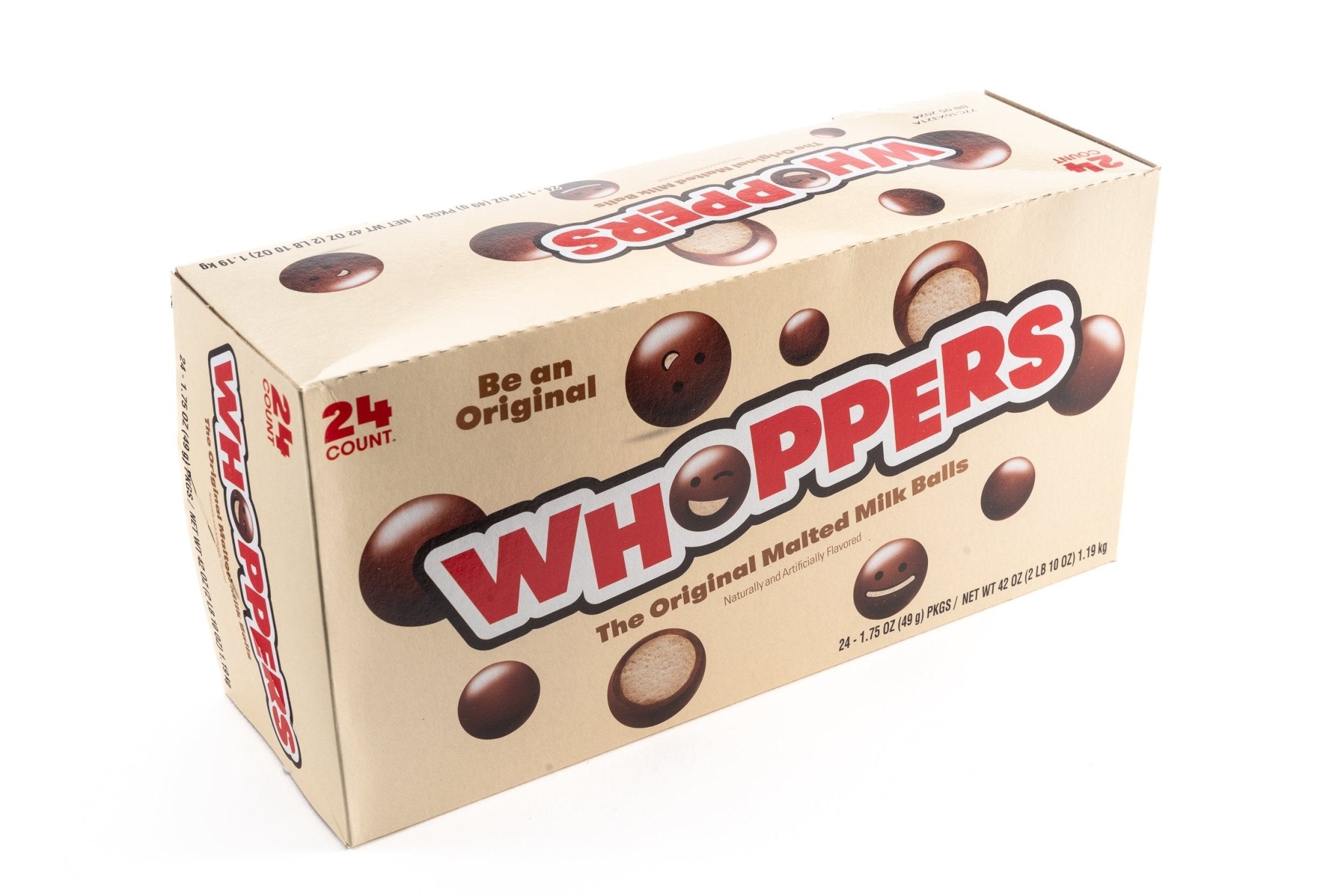 Whoppers Malted Milk Balls Chocolate Candy Bulk Box (1.75 oz, 24 ct ...