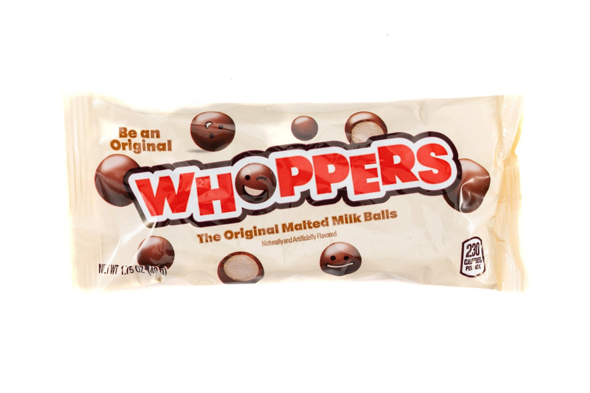 Whoppers Malted Milk Balls Chocolate Candy Pack (1.75 oz) – Vintage ...