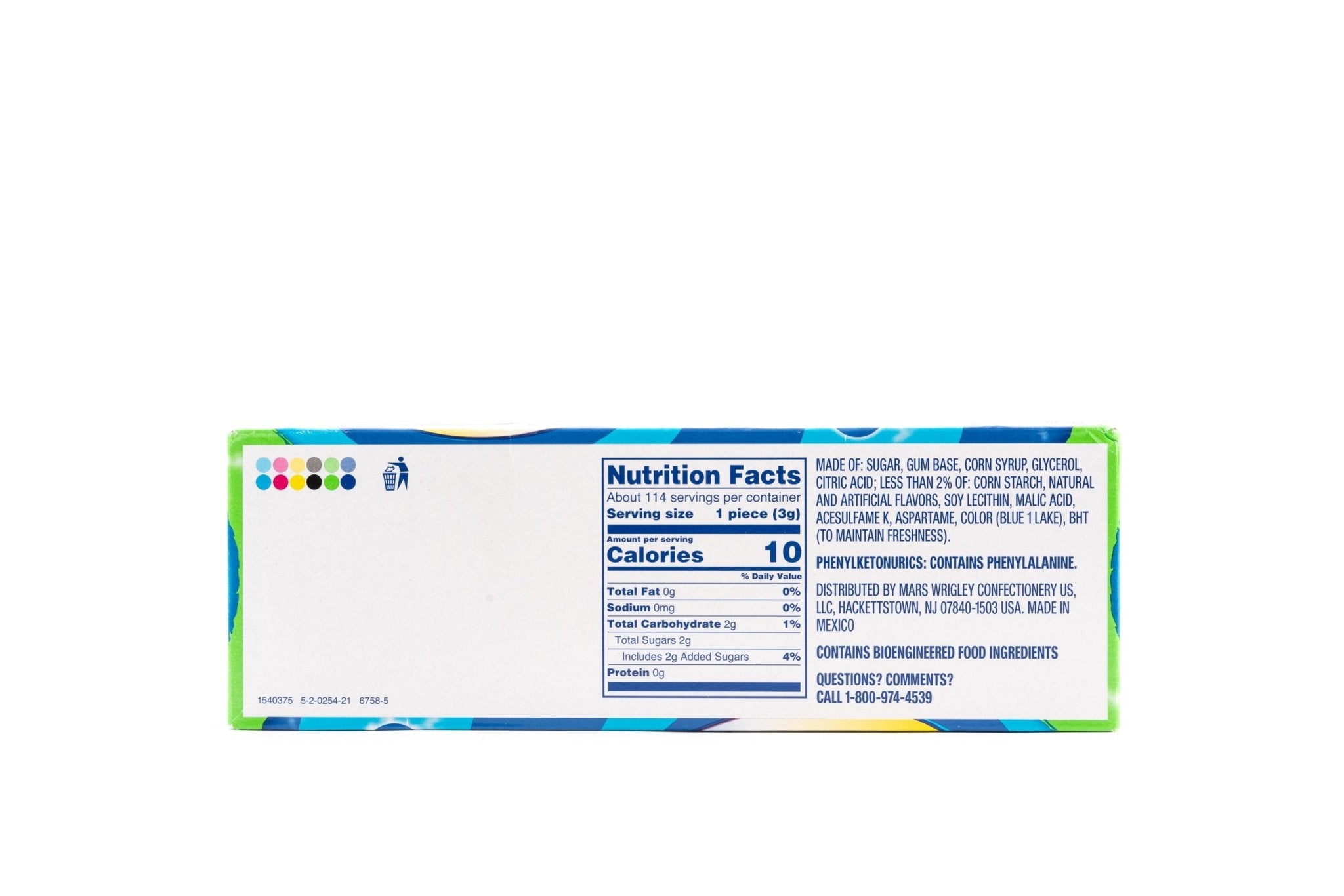 Wrigley's - Hubba Bubba Sour Blue Raspberry Bubble Tape Bulk Pack (2 o ...