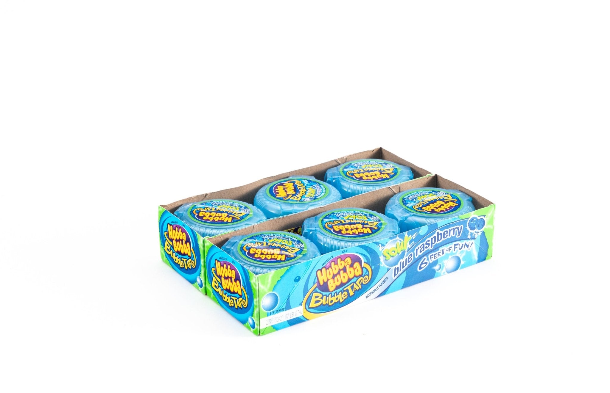 Wrigley's Hubba Bubba Bubble Tape Sour Blue Raspberry, Bulk Pack (2 oz, 12ct.) - Vintage Candy Co.