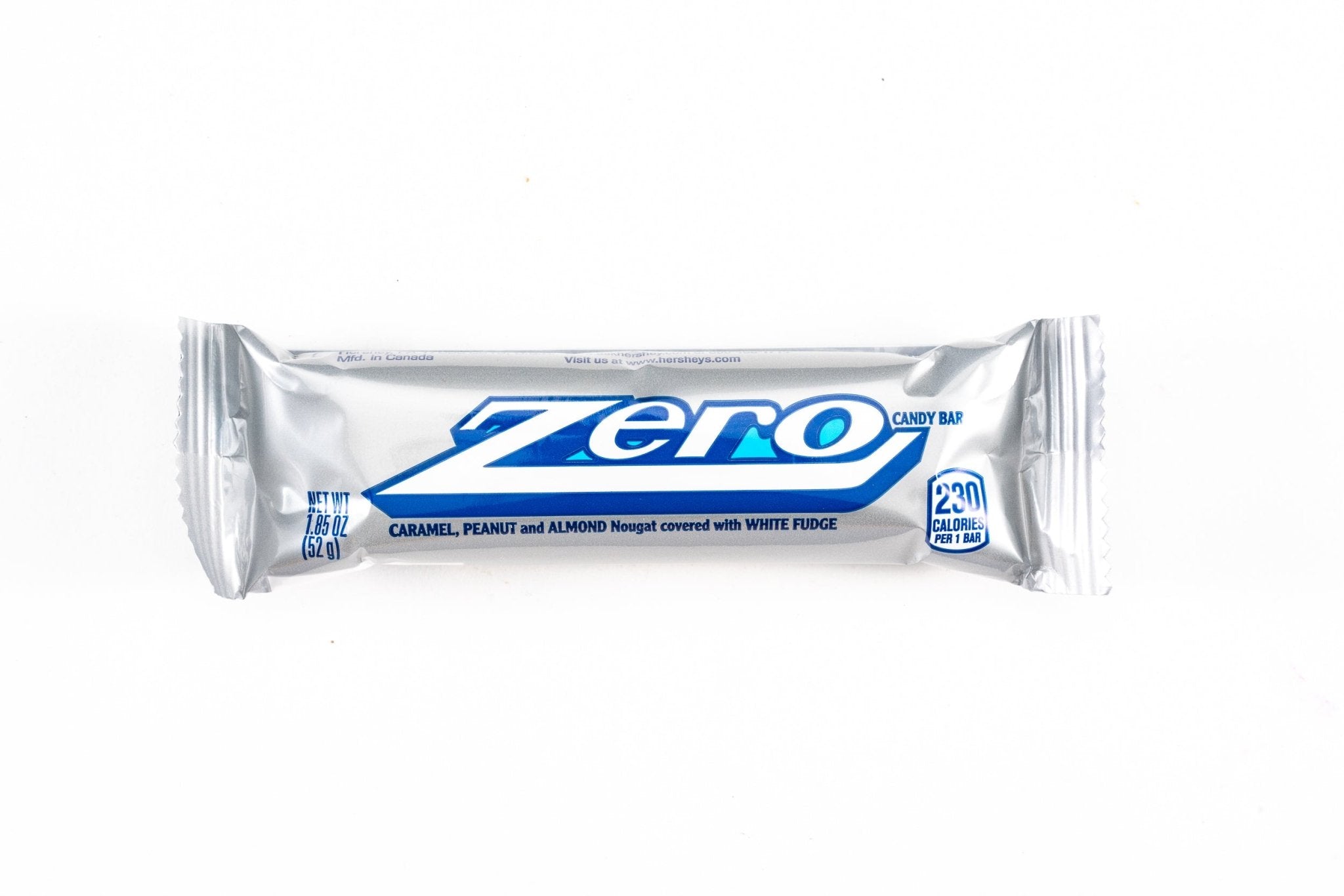 Zero Caramel Peanut Almond White Fudge Candy Bar Bulk Pack (1.85 oz, 2